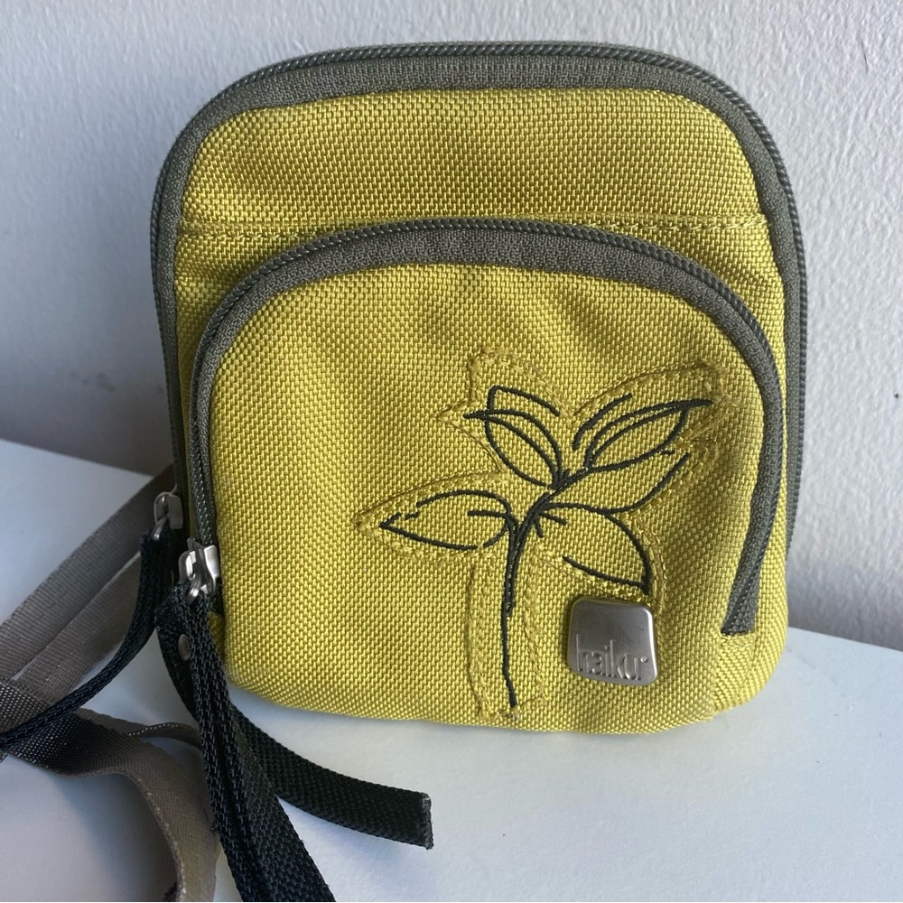 HAIKU - SMALL POCKET - CROSSBODY BAG - COLOR GREEN & GRAY